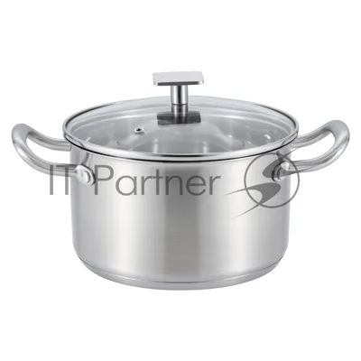 Кастрюля MAUNFELD FLORENCE MF36FR01CR из нержавеющей стали со стеклянной крышкой, 20см, 3,6 л