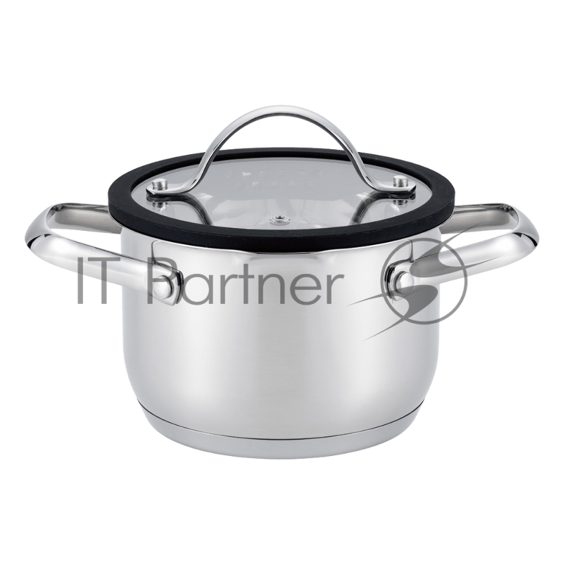 Кастрюля MAUNFELD ORIANA MF20RN01CR из нержавеющей стали со стеклянной крышкой, 16 см, 1,9 л