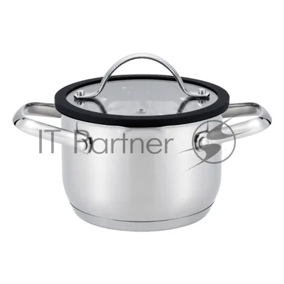 Кастрюля MAUNFELD ORIANA MF20RN01CR из нержавеющей стали со стеклянной крышкой, 16 см, 1,9 л