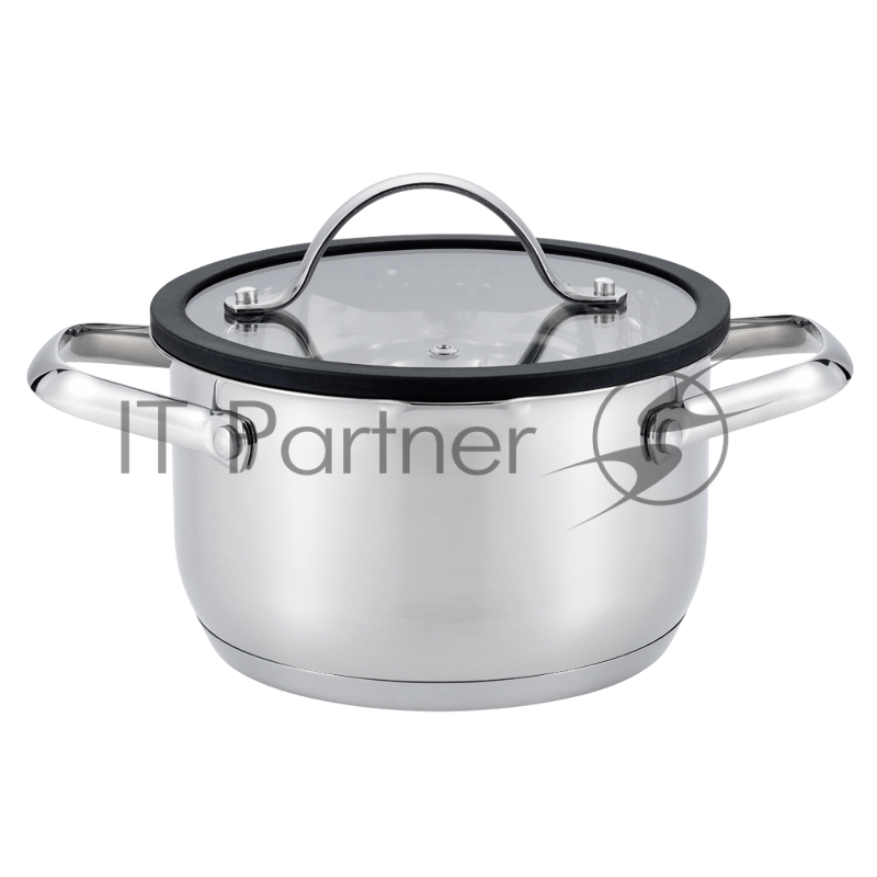 Кастрюля MAUNFELD ORIANA MF30RN01CR из нержавеющей стали со стеклянной крышкой, 18 см, 2,6 л