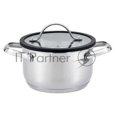 Кастрюля MAUNFELD ORIANA MF30RN01CR из нержавеющей стали со стеклянной крышкой, 18 см, 2,6 л