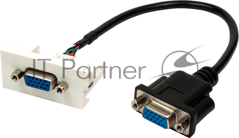 Вставка Lanmaster LAN-WA-LP-VGA-FF-0.2 22.5x45 1xVGA D-SUB