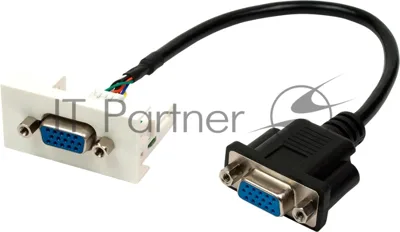 Вставка Lanmaster LAN-WA-LP-VGA-FF-0.2 22.5x45 1xVGA D-SUB