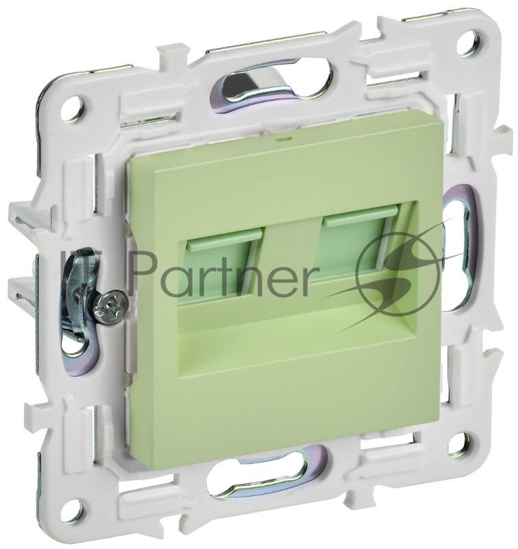 Розетка компьютерная двойная RJ45 кат.5E SK-K03G мятный SKANDY