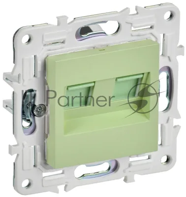 Розетка компьютерная двойная RJ45 кат.5E SK-K03G мятный SKANDY