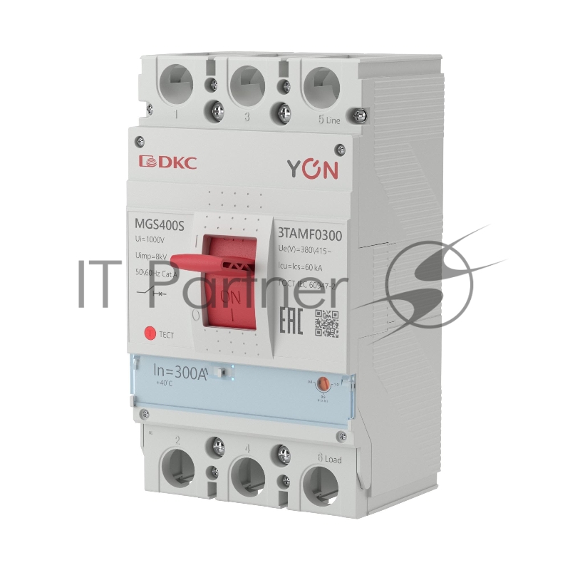 Выключатель автоматический YON max MGS400S 3P 240-300А 60кА с регулируемым термомагнитным расцепителем