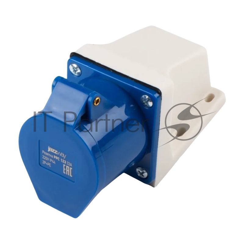 Розетка стационарная для наружной установки PPC 123 2Р+РЕ 32А 220В IP44 Jazzway