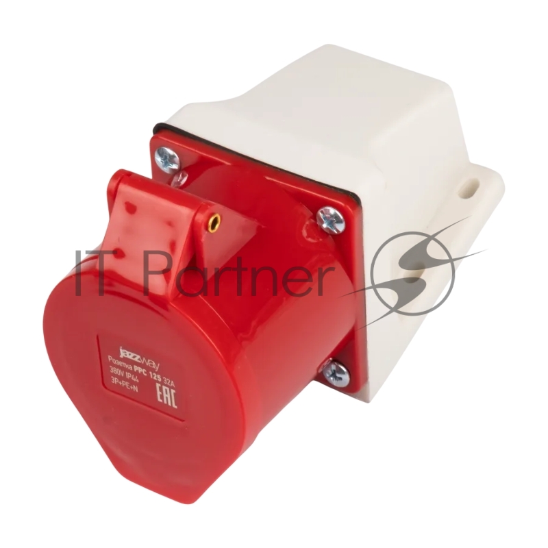 Розетка стационарная для наружной установки PPC 125 3Р+РЕ+N 32А 380В IP44 Jazzway