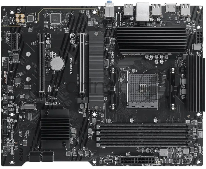 Материнская плата MSI PRO B550-S, AM4, AMD B550, 4xDDR4, 4xSATA, 2xM.2 PCIe 4.0/3.0, 2xPCIe x16, 1xPCIe x1, 1xHDMI, 1x 1Gb LAN, 4xUSB 2.0, 2xUSB 3.2 Gen1, 1xUSB 3.2 Gen2 Type-A, 1xUSB 3.2