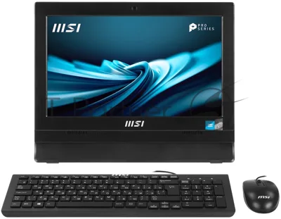 Моноблок MSI Pro AP162T ADL-077RU 15.6" Full HD Touch N100 (0.8) 8Gb SSD128Gb UHDG CR Windows 11 Pro 2xGbitEth WiFi BT 65W клавиатура мышь Cam черный 1920x1080