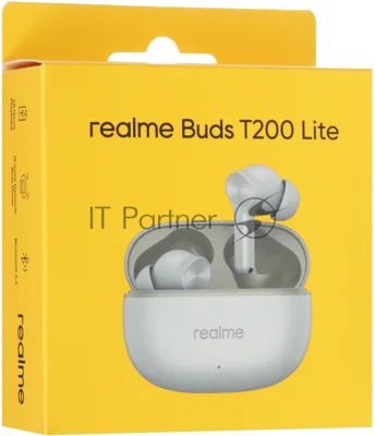 Гарнитура внутриканальные Realme Techlife Buds T200 Lite серый беспроводные bluetooth в ушной раковине (6942729003761)