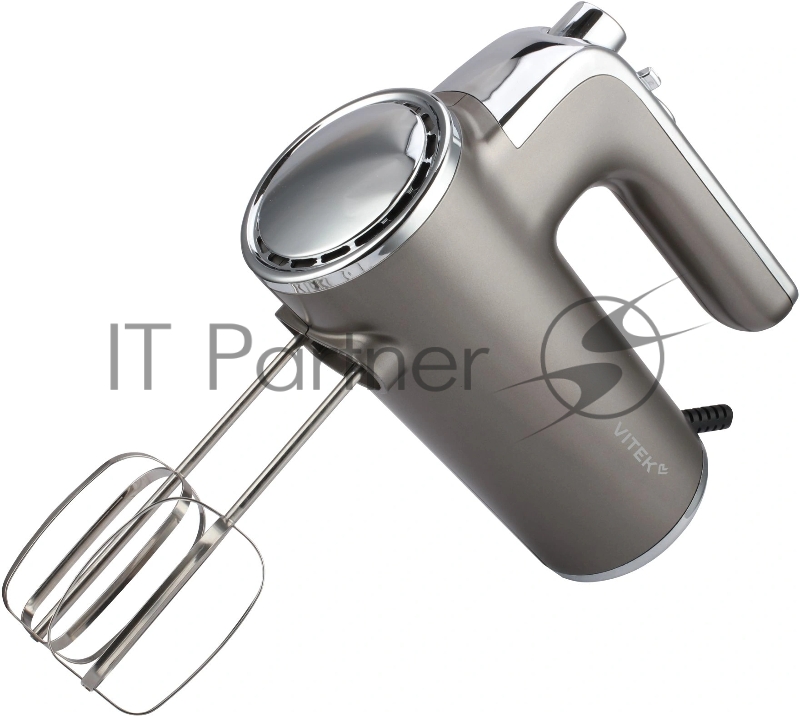 Миксер Vitek VT-HM1005 серебристый, ручной, 600 Вт, 6 скоростей