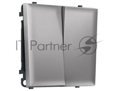 Комплект механизма 2-кл выключателя SIGMA Сталь матовый 10A-250V QUANT PRO (SP5030, PR115)