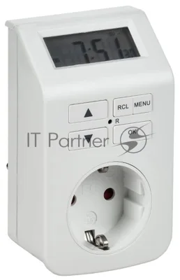 Розетка-таймер электронный РТЭ-5 1мин 7дн 112on/off 16А IP20 белая
