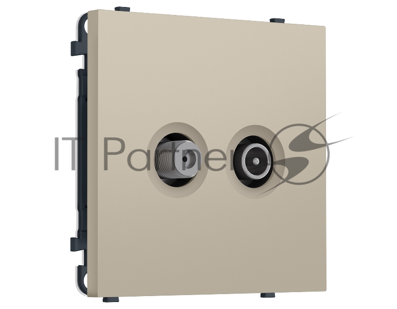 Комплект механизма розетки TV оконечной + SAT SIGMA Кашемир 5-862MHz 3.5dB/950-2150MHz 3.8dB QUANT PRO (SP3533, PR217)