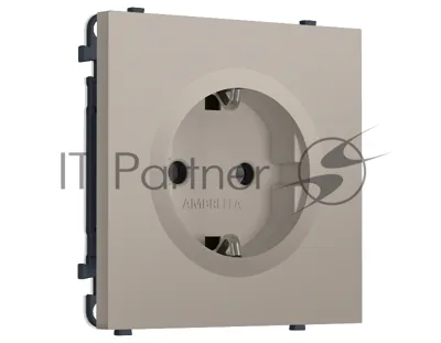 Комплект механизма электрической розетки SIGMA Серо-бежевый матовый 50Hz 2P+E с/з 16A-250V QUANT PRO (SP3660, PR141)