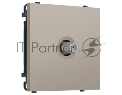 Комплект механизма TV розетки SAT SIGMA Серо-бежевый матовый 5-2400MHz 3.5dB QUANT PRO (SP3730, PR215)