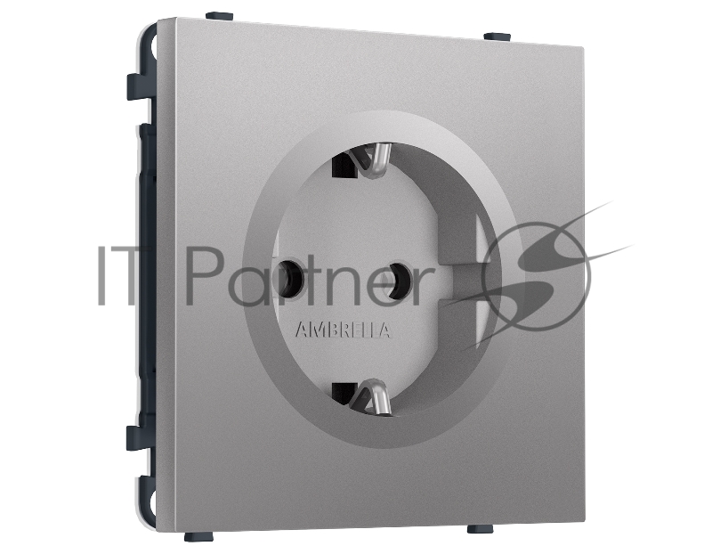 Комплект механизма электрической розетки SIGMA Сталь матовый 50Hz 2P+E с/з 16A-250V QUANT PRO (SP5060, PR141)