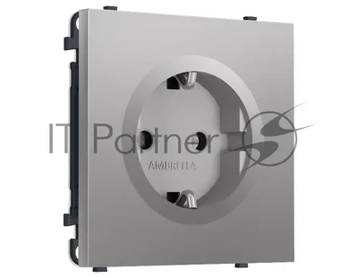 Комплект механизма электрической розетки SIGMA Сталь матовый 50Hz 2P+E с/з 16A-250V QUANT PRO (SP5060, PR141)