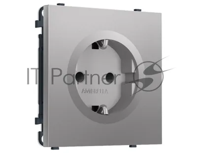 Комплект механизма электрической розетки SIGMA Сталь матовый 50Hz 2P+E с/з с/ш 16A-250V QUANT PRO (SP5070, PR141)