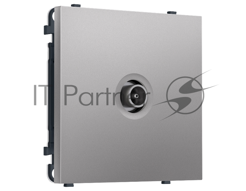Комплект механизма TV розетки оконечной SIGMA Сталь матовый 50-870 MHz 1dB QUANT PRO (SP5130, PR202)