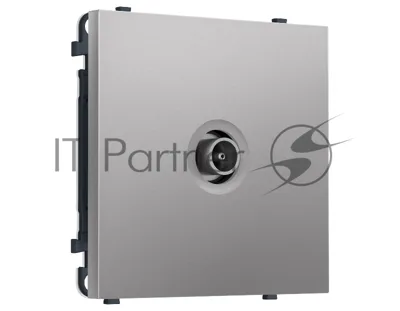 Комплект механизма TV розетки оконечной SIGMA Сталь матовый 50-870 MHz 1dB QUANT PRO (SP5130, PR202)