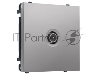 Комплект механизма TV розетки проходной SIGMA Сталь матовый 5-1000 MHz 4dB QUANT PRO (SP5130, PR211)
