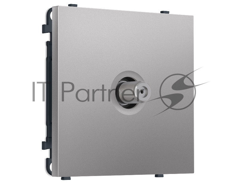 Комплект механизма TV розетки SAT SIGMA Сталь матовый 5-2400MHz 3.5dB QUANT PRO (SP5130, PR215)
