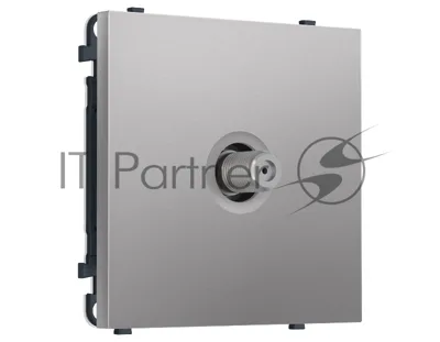 Комплект механизма TV розетки SAT SIGMA Сталь матовый 5-2400MHz 3.5dB QUANT PRO (SP5130, PR215)