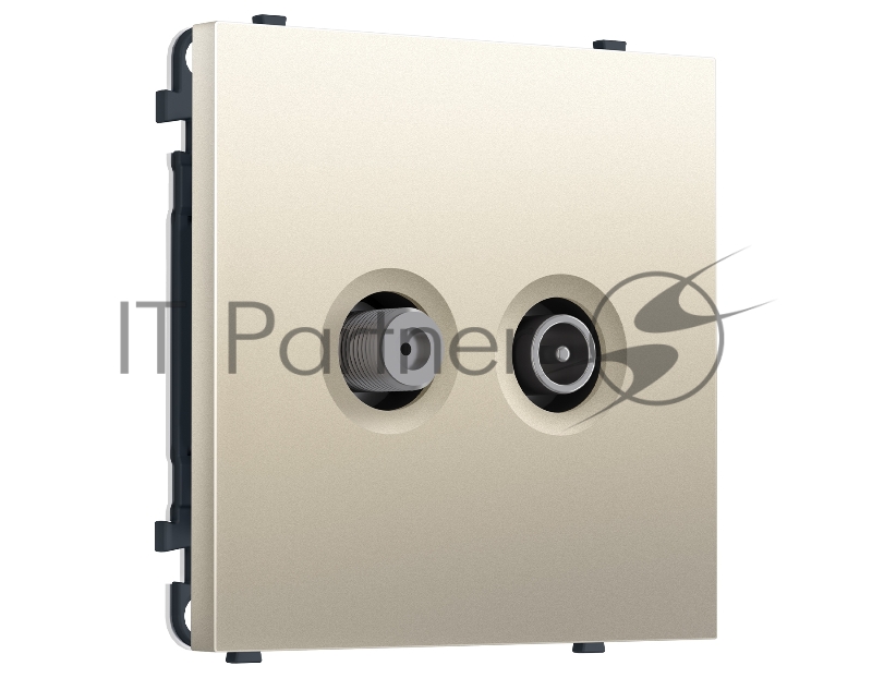 Комплект механизма розетки TV оконечной + SAT SIGMA Шёлк 5-862MHz 3.5dB/950-2150MHz 3.8dB QUANT PRO (SP5533, PR217)