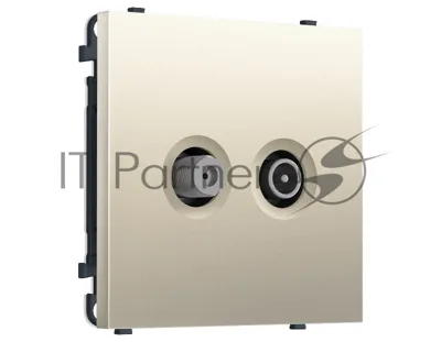 Комплект механизма розетки TV оконечной + SAT SIGMA Шёлк 5-862MHz 3.5dB/950-2150MHz 3.8dB QUANT PRO (SP5533, PR217)