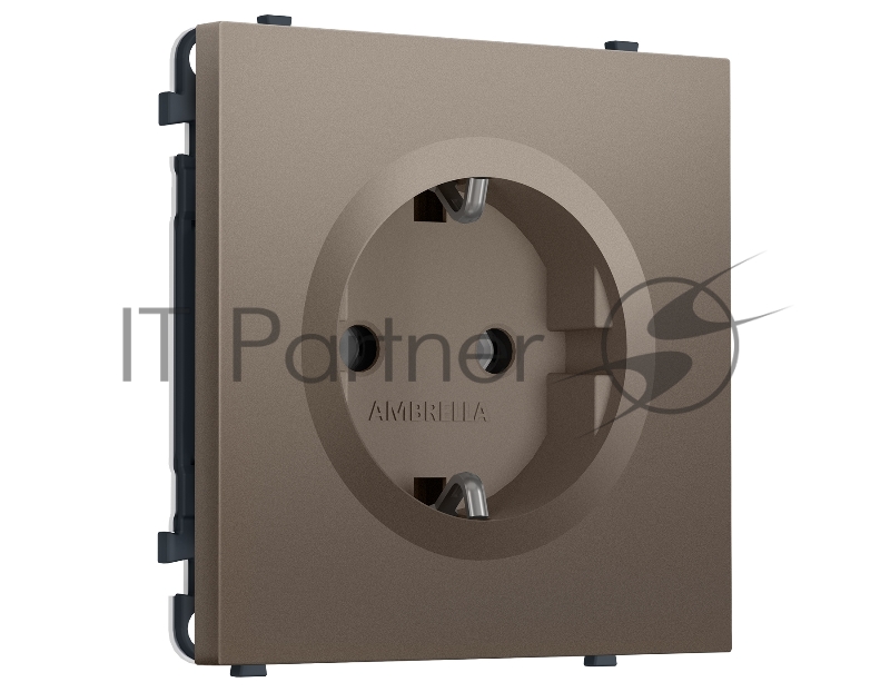 Комплект механизма электрической розетки SIGMA Темная бронза матовый 50Hz 2P+E с/з 16A-250V QUANT PRO (SP6360, PR141)
