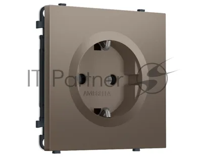 Комплект механизма электрической розетки SIGMA Темная бронза матовый 50Hz 2P+E с/з 16A-250V QUANT PRO (SP6360, PR141)