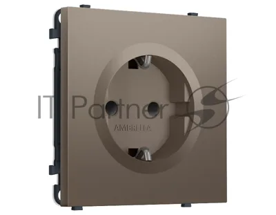 Комплект механизма электрической розетки SIGMA Темная бронза матовый 50Hz 2P+E с/з с/ш 16A-250V QUANT PRO (SP6370, PR141)