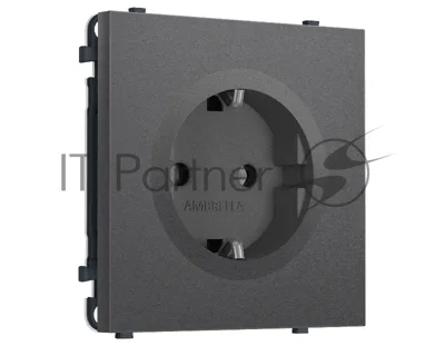 Комплект механизма электрической розетки SIGMA Антрацит серый 50Hz 2P+E с/з 16A-250V QUANT PRO (SP6560, PR141)