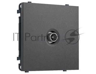 Комплект механизма TV розетки оконечной SIGMA Антрацит серый 50-870 MHz 1dB QUANT PRO (SP6630, PR202)