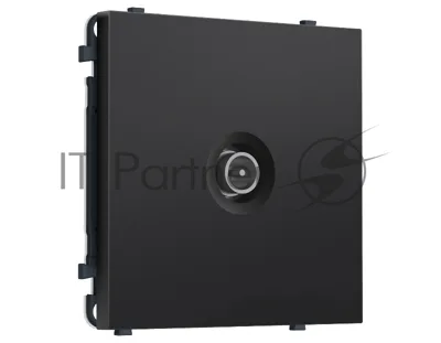 Комплект механизма TV розетки оконечной экранированной SIGMA Черный матовый 5-1000MHz 3dB QUANT PRO (SP8130, PR199)