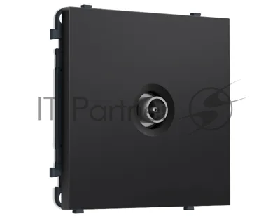 Комплект механизма TV розетки оконечной SIGMA Черный матовый 50-870 MHz 1dB QUANT PRO (SP8130, PR202)