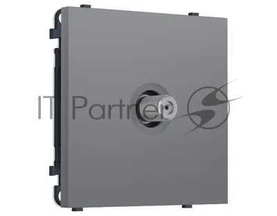 Комплект механизма TV розетки SAT SIGMA Платиново-серый Мягкое касание 5-2400MHz 3.5dB QUANT PRO (SP8730, PR215)