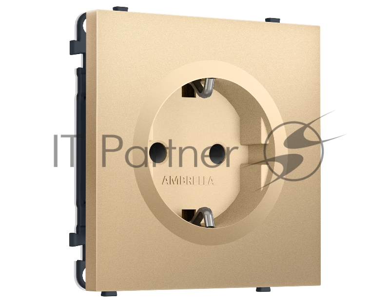 Комплект механизма электрической розетки SIGMA Золото Мягкое касание 50Hz 2P+E с/з с/ш 16A-250V QUANT PRO (SP8870, PR141)