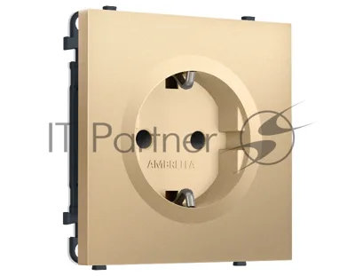Комплект механизма электрической розетки SIGMA Золото Мягкое касание 50Hz 2P+E с/з с/ш 16A-250V QUANT PRO (SP8870, PR141)