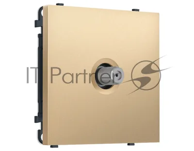 Комплект механизма TV розетки SAT SIGMA Золото Мягкое касание 5-2400MHz 3.5dB QUANT PRO (SP8930, PR215)