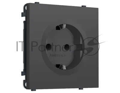 Комплект механизма электрической розетки SIGMA Графит Мягкое касание 50Hz 2P+E с/з с/ш 16A-250V QUANT PRO (SP9070, PR141)