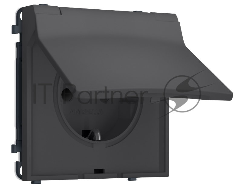 Комплект механизма электрической розетки SIGMA Графит Мягкое касание 50Hz 2P+E с/з с/ш и крышкой IP44 16A-250V QUANT PRO (SP9080, PR141)