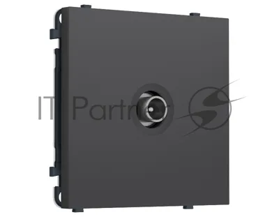 Комплект механизма TV розетки проходной SIGMA Графит Мягкое касание 5-1000 MHz 4dB QUANT PRO (SP9130, PR211)