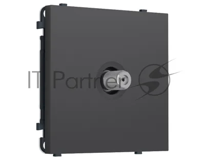Комплект механизма TV розетки SAT SIGMA Графит Мягкое касание 5-2400MHz 3.5dB QUANT PRO (SP9130, PR215)