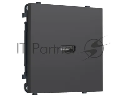 Комплект механизма розетки HDMI 2.1 SIGMA Графит Мягкое касание 30V/900MS 4K-120HZ 8K-60Hz QUANT PRO (SP9140, PR223)