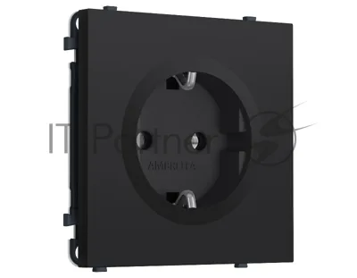 Комплект механизма электрической розетки SIGMA Черный Мягкое касание 50Hz 2P+E с/з 16A-250V QUANT PRO (SP9860, PR141)