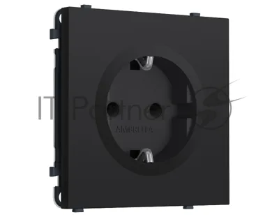 Комплект механизма электрической розетки SIGMA Черный Мягкое касание 50Hz 2P+E с/з с/ш 16A-250V QUANT PRO (SP9870, PR141)