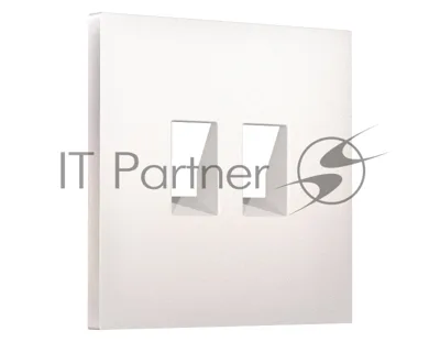 Лицевая панель SIGMA (Жемчуг) для компьютерной/телефонной двойной розетки RJ-45/RJ-11 QUANT PRO